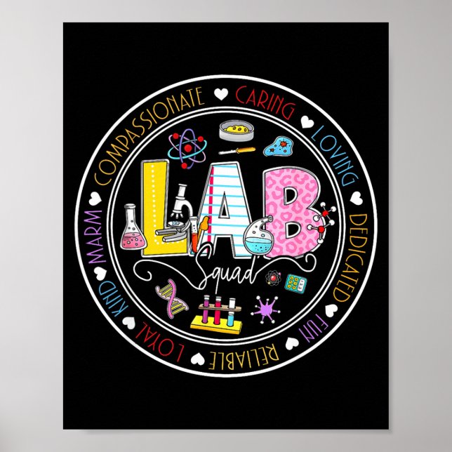 Poster Técnico de Laboratório Médico da Equipe da Semana  (Frente)