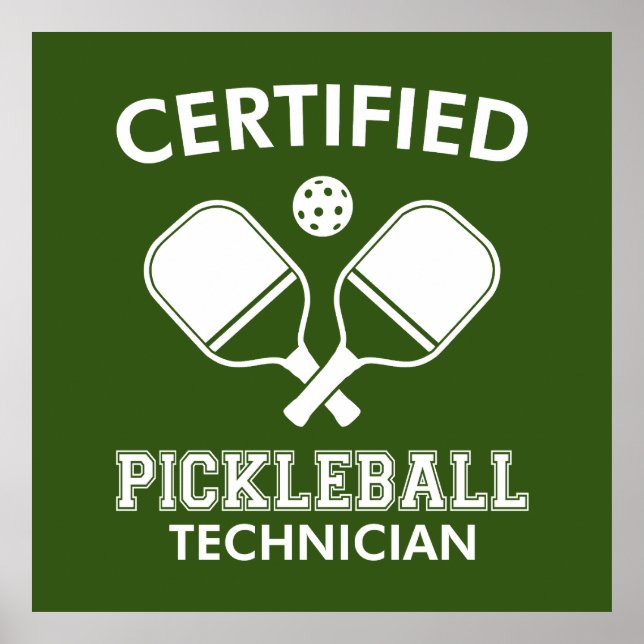 Poster Técnico de Pickleball Certificado (Frente)
