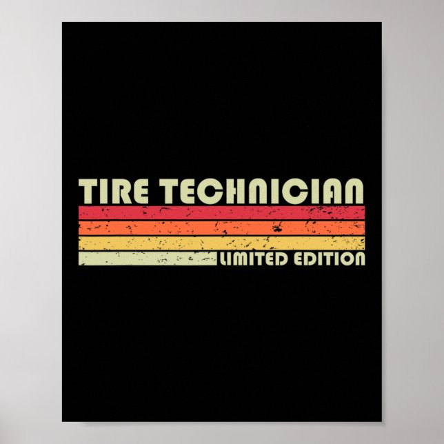 Poster Técnico de Pneus Título Profissional Engraçado de  (Frente)