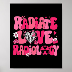 Poster Técnico de Radiologia de Amor Radiante Groovy Val