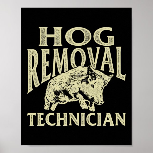 Poster Técnico de Remoção de Cachorros - Caça de Cachorro (Frente)