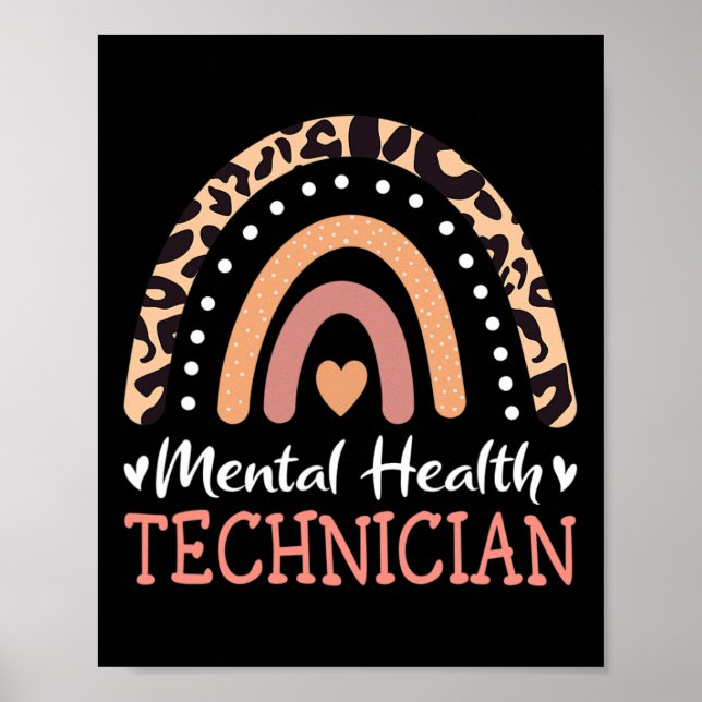 Poster Técnico de Saúde Mental Leopardo Arco-íris  (Frente)