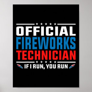 Poster Técnico Oficial de Fogos de Artifício 4 de Julho P