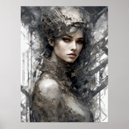 Poster Tecno Traces: Máquina Femme