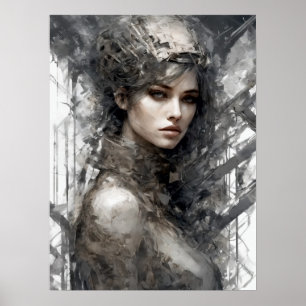 Poster Tecno Traces: Máquina Femme