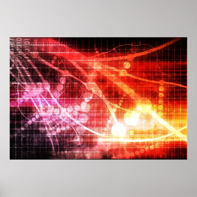 Pôster Tecnologia de autoaprendizado Inteligência artific (Frente)