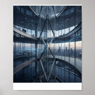 Poster Tecnologia de Negócios Futurista Interior Digital