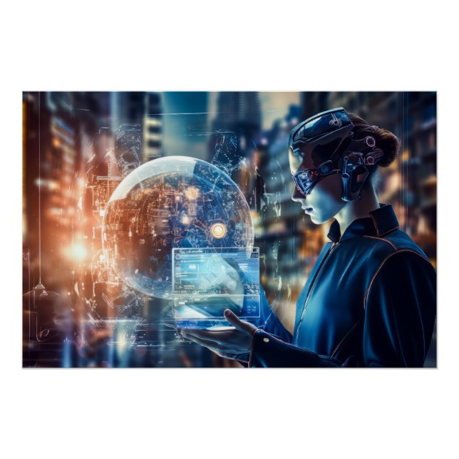 Pôster Tecnologia futurística (Frente)