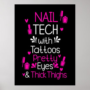 Poster Tecnologia Nail com Tatuagens