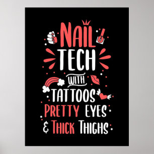 Poster Tecnologia Nail com Tatuagens