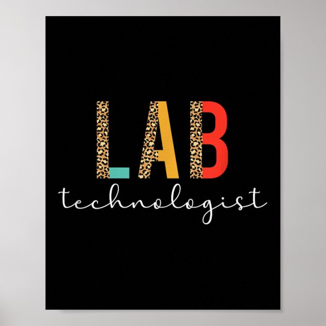 Poster Tecnólogo de Laboratório Boho Leopardo Técnico de  (Frente)