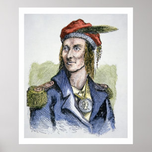 Poster Tecumseh (1768-1813) (gravura colorida)