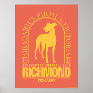 Poster Ted Lasso AFC Richmond Logotipo Dourado
