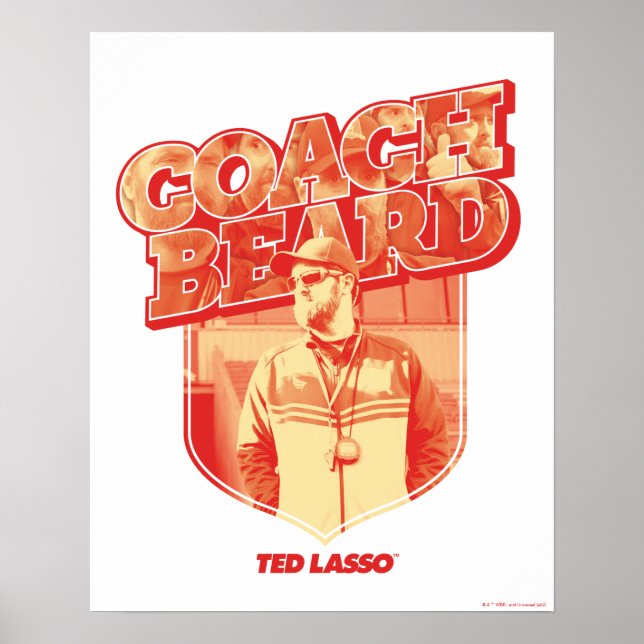 Poster Ted Lasso | Crachá de Barba de Treinador (Frente)