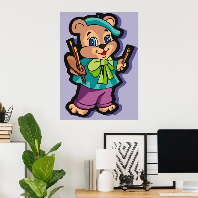 Poster Teddy Bear Artist (Criador carregado)