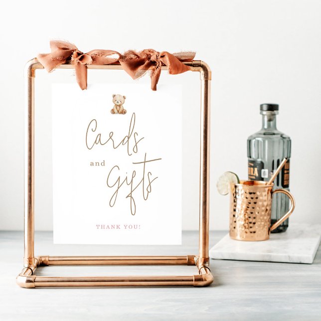 Poster Teddy Bear Baby Shower Cards And Gifts (Criador carregado)