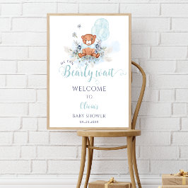 Poster Teddy Bear Barly Wait Boy Welcome