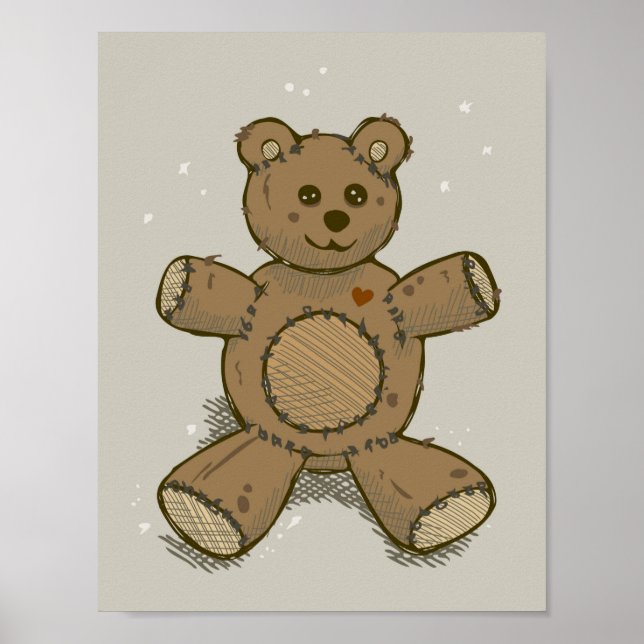 Poster Teddy Bear Sketch (Frente)