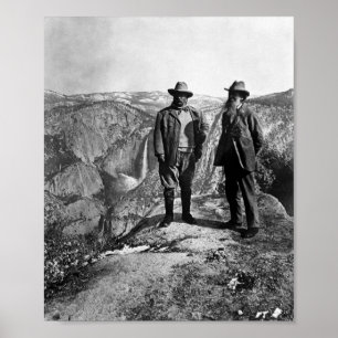 Poster Teddy Roosevelt and John Muir - Glacier Point