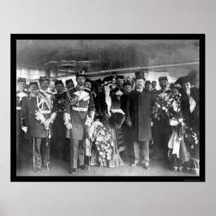 Pôster Teddy Roosevelt e príncipe Henry 1902