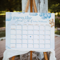 Teddy urso blue Adivinha o calendário da data de v