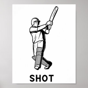 Poster Tee de críquete Críquete Críquet Índia Inglaterra