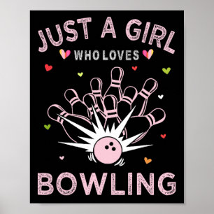 Poster Tee De Esporte Da boliche Para Mulheres Apenas Uma