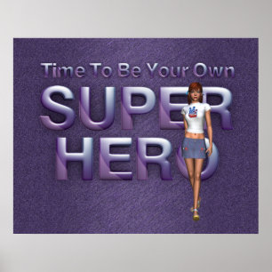 Pôster TEE para possuir o super-herói