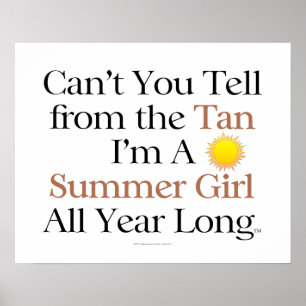 Pôster TEE Summer Girl Tan