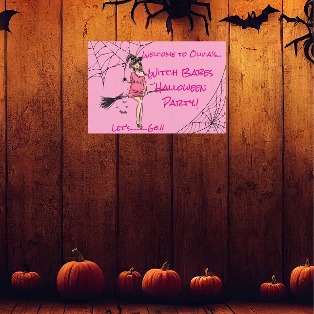Poster Teen Girl Witch Babs Festa de Halloween (Witch Babes Halloween Party Wall Poster)