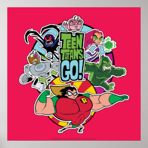 Pôster Teen Titans Go!   Gráfico do grupo de equipes