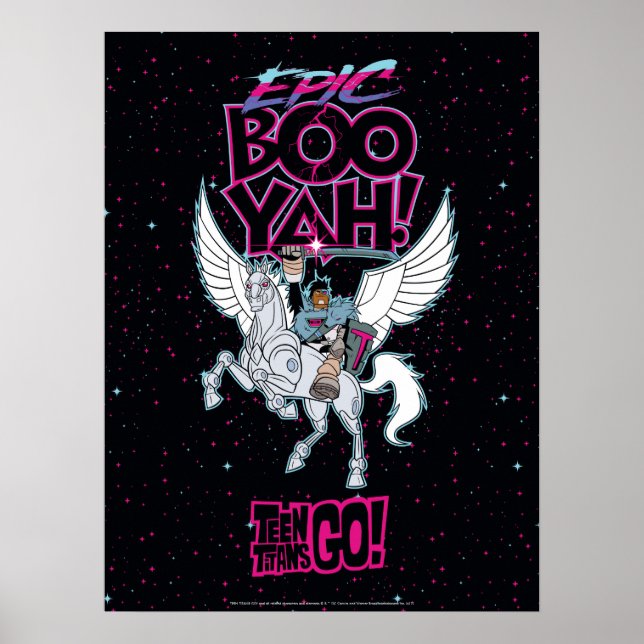 Poster Teen Titans Go! | Guerreiro Cyborg Riding Pegasus (Frente)