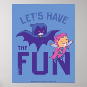 Poster Teen Titans Go!   Starfire & Raven "Divirta-Se"