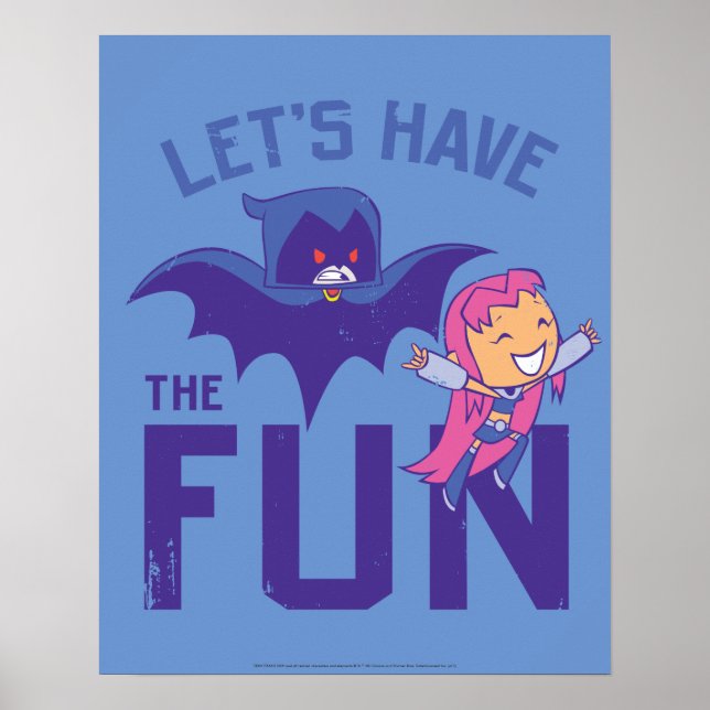 Poster Teen Titans Go! | Starfire & Raven "Divirta-Se" (Frente)