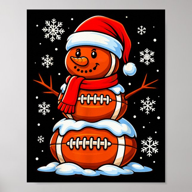 Poster Teenage Boys Christmas Pajamas, American Football  (Frente)