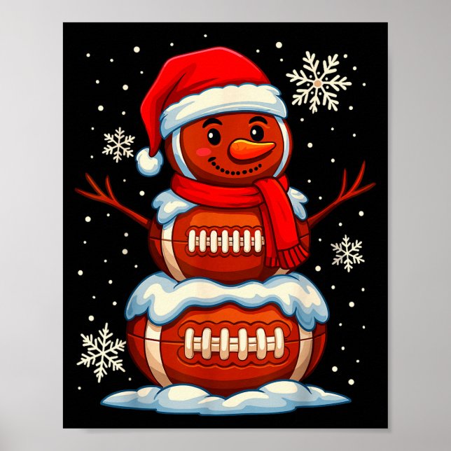 Poster Teenage Boys Christmas Pajamas, American Football  (Frente)