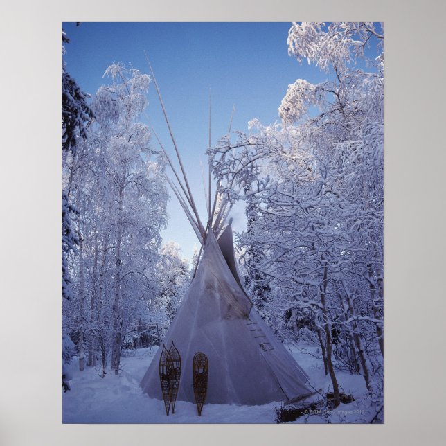 Poster Teepee no inverno (Frente)