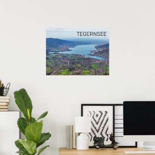 Poster Tegernsee Bavaria Lake Germany Panorama Souvenir