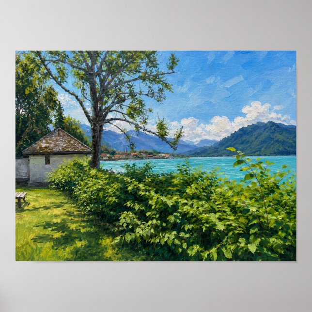 Poster Tegernsee nos Alpes (Frente)