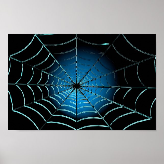 Poster Teia de Aranha Azul Legal (Frente)