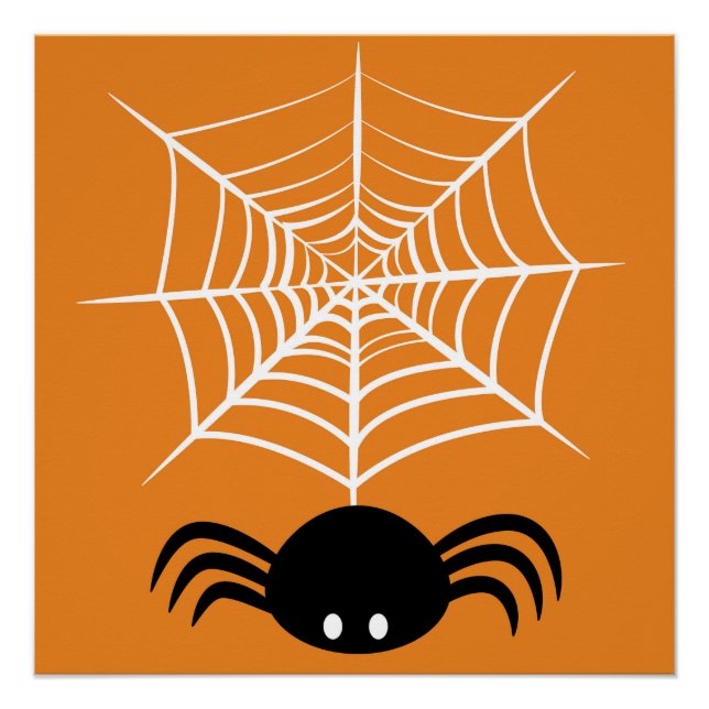 Pôster Teia de Aranha de Halloween  (Frente)