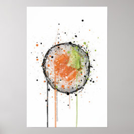 Poster Tekkamaki Salmon Sushi Roll