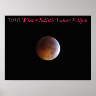 Pôster Tela de eclipse lunar solista de inverno de 2010