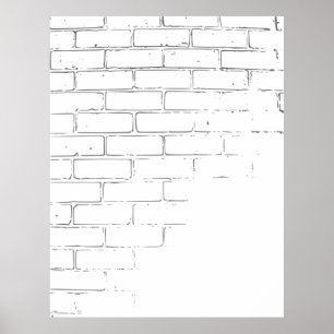 Poster Tela de fundo da parede do Tijolo