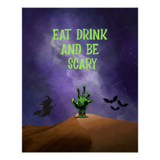 Pôster Tela de Poster do Halloween Creepy