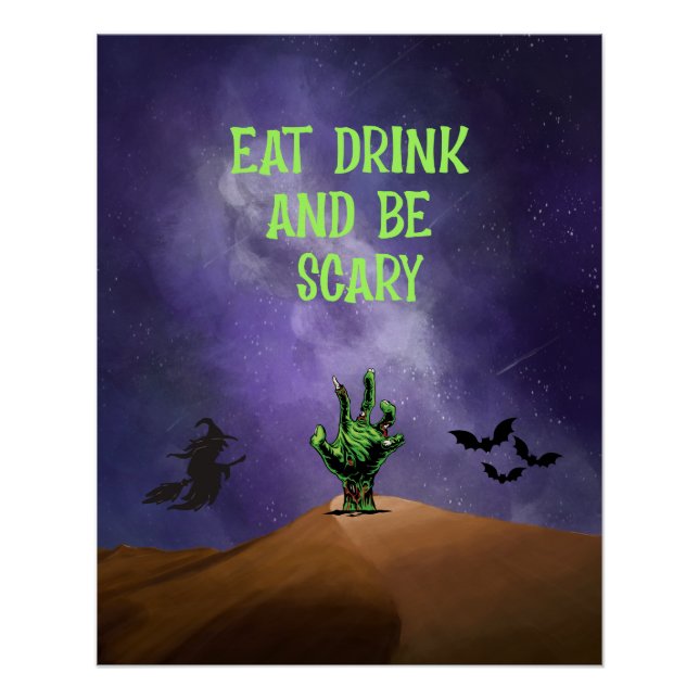 Pôster Tela de Poster do Halloween Creepy (Frente)