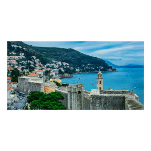 Pôster Tela de tela da cidade de Dubrovnik