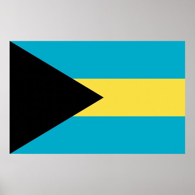 Poster Tela impressa com bandeira das Bahamas (Frente)