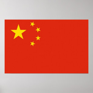 Poster Tela impressa com sinalizador da China