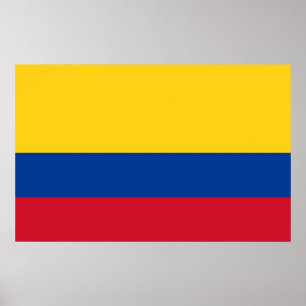 Poster Tela impressa com sinalizador da Colômbia